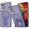 Per Samsung Galaxy S25 Edge 5G Custodia per telefono con supporto MagSafe in TPU ibrido acrilico (viola notte scura)