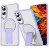 Per Samsung Galaxy S25 Edge 5G Custodia per telefono con supporto MagSafe in TPU ibrido acrilico (viola lavanda)