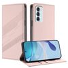 Per Motorola Edge S30 Custodia per telefono in pelle retrò con portafoglio multifunzionale in rilievo (rosa)