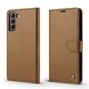 Per Samsung Galaxy S21 FE 5G Forwenw F6 Series Custodia in pelle RFID per telefono (marrone)