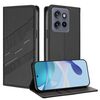 Per Motorola Edge 50 Neo Custodia per telefono in pelle retrò multifunzionale con portafoglio in rilievo (nero)