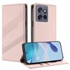Per Motorola Edge 50 Neo Custodia per telefono in pelle retrò multifunzionale con portafoglio in rilievo (rosa)