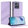 Per Motorola Edge 50 Neo Custodia per telefono in pelle retrò multifunzionale con portafoglio in rilievo (viola chiaro)