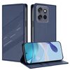 Per Motorola Edge 50 Neo Custodia per telefono in pelle retrò multifunzionale in rilievo (blu scuro)