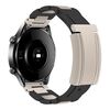Cinturino per orologio in gomma in acciaio inossidabile con fibbia magnetica pieghevole da 20 mm (nero + luce stellare)