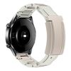 Cinturino per orologio in gomma in acciaio inossidabile con fibbia magnetica pieghevole da 20 mm (bianco + luce stellare)