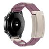 Cinturino per orologio in gomma in acciaio inossidabile con fibbia magnetica pieghevole da 20 mm (viola + luce stellare)