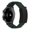 Cinturino per orologio in gomma in acciaio inossidabile con fibbia magnetica pieghevole da 20 mm (verde + nero)