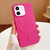 Per iPhone 11 Custodia per telefono in TPU MagSafe Stripe (rosso rosa)