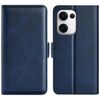 Custodia in pelle con chiusura magnetica orizzontale a doppio lato per OPPO Reno13 5G (blu scuro)