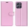 Custodia a libro orizzontale in pelle con supporto per Motorola Moto G Power 2025 con texture Litchi (rosa)