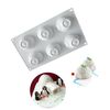 Stampo in silicone a forma di igloo con 6 cavità 3D per realizzare mousse, dessert, gelatina, budino, candela