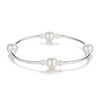 Braccialetto elegante con perline di conchiglia placcato in argento sterling S925 (BSB203)