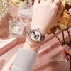 Orologio meccanico completamente automatico Dulunwe 6023C impermeabile 30m, colore: cinturino in acciaio oro rosa rosa
