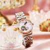 Orologio meccanico completamente automatico Dulunwe 6023C impermeabile 30m, colore: cinturino in acciaio oro rosa bianco