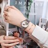 Orologio meccanico completamente automatico Dulunwe 6023C impermeabile 30m, colore: cinturino in acciaio naturale bianco