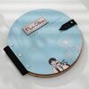 Album fotografico rotondo in legno, album commemorativo per bambini, album fotografici per la crescita, album fai da te, stile: tarassaco azzurro pallido