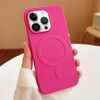 Per iPhone 13 Pro Custodia per telefono in TPU MagSafe a strisce (rosso rosa)