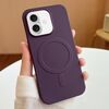 Per iPhone 16 Plus Custodia per telefono in TPU MagSafe Stripe (viola scuro)