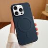 Per iPhone 16 Pro Max Custodia per telefono in TPU MagSafe Stripe (blu scuro)