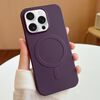 Per iPhone 16 Pro Max Custodia per telefono in TPU MagSafe Stripe (viola scuro)