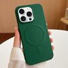Per iPhone 16 Pro Max Custodia per telefono in TPU MagSafe Stripe (verde scuro)