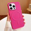 Per iPhone 16 Pro Max Custodia per telefono in TPU MagSafe Stripe (rosso rosa)