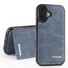 Per iPhone 16 Forwenw F8 Series 2 in 1 Custodia per telefono in pelle con slot per schede magnetiche (blu)
