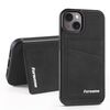 Per iPhone 14 Forwenw F8 Series 2 in 1 Custodia per telefono in pelle con slot per carte magnetiche (nero)