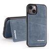 Per iPhone 14 Forwenw F8 Series 2 in 1 Custodia per telefono in pelle con slot per schede magnetiche (blu)