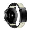 Cinturino per orologio in silicone PU con fibbia magnetica pieghevole a forma di T da 20 mm (bianco crema)