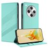 Per OPPO Find X8 Custodia per telefono in pelle retrò con portafoglio multifunzionale in rilievo (verde menta)