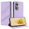 Per OPPO Reno11 Global Embossed Multi-funzionale Portafoglio Retro Custodia per telefono in pelle (Viola chiaro)