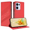 Per OPPO Reno13 5G Custodia per telefono in pelle retrò con portafoglio multifunzionale in rilievo (rosso)