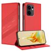 Per OPPO Reno13 F Custodia per telefono in pelle retrò multifunzionale con portafoglio in rilievo (rosso)