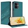 Per OPPO Reno13 F Custodia per telefono in pelle retrò con portafoglio multifunzionale in rilievo (verde scuro)