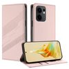 Per OPPO Reno13 F Custodia per telefono in pelle retrò multifunzionale in rilievo (rosa)