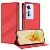 Per OPPO Reno11 F Custodia per telefono in pelle retrò multifunzionale in rilievo (rosso)
