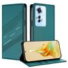 Per OPPO Reno11 F Custodia per telefono in pelle retrò multifunzionale in rilievo (verde scuro)