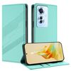 Per OPPO Reno11 F Custodia per telefono in pelle retrò con portafoglio multifunzionale in rilievo (verde menta)