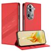 Per OPPO Reno11 Pro Custodia per telefono in pelle retrò con portafoglio multifunzionale in rilievo (rosso)