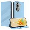 Per OPPO Reno11 Pro Custodia per telefono in pelle retrò con portafoglio multifunzionale in rilievo (azzurro chiaro)
