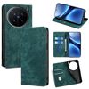 Per vivo X200 Pro 5G RFID Anti-furto Spazzola Magnetico Custodia in Pelle per Telefono (Verde)