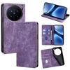 Per vivo X200 Pro 5G RFID Anti-furto Spazzola Magnetico Custodia in Pelle per Telefono (Viola)