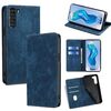 Per ZTE nubia S 5G A403ZT RFID Anti-furto Spazzola Magnetico Custodia in Pelle per Telefono (Blu)