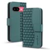 Per Google Pixel 9a Business Diamond Buckle Custodia in pelle con cordino (verde)