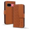Per Google Pixel 9a Business Diamond Buckle Custodia in pelle con cordino (marrone)