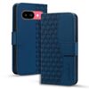 Per Google Pixel 9a Business Diamond Buckle Custodia in pelle con cordino (blu reale)