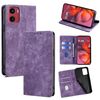 Per Motorola Moto G05 RFID Anti-furto Spazzola Magnetico Custodia in Pelle per Telefono (Viola)