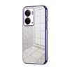 Per Realme Neo7x Custodia per telefono elettrolitica con polvere glitterata sfumata (viola)